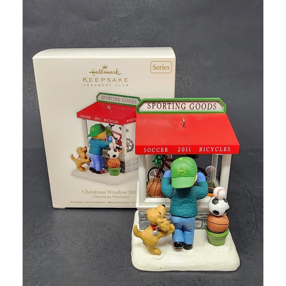 2011 Christmas Window Hallmark Ornament #9 Sporting Goods Tammy Haddix Sports